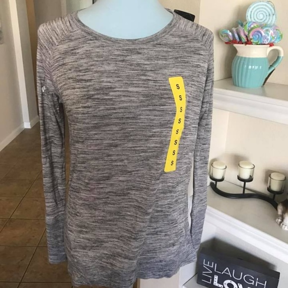 NWT Champion gray long sleeve tee S hi/lo - Picture 2 of 5